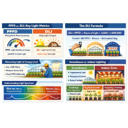 PPFD and DLI Made Simple: A Practical Light-Planning Guide for Greenhouse and Indoor Growers