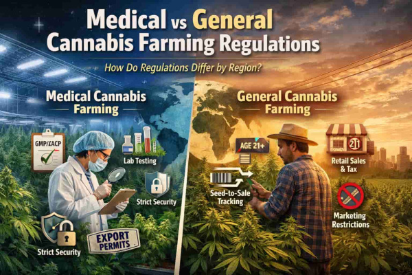 Medical vs Recreational Cannabis Farming Regulations by Region (Licensing, GMP/GACP, Compliance)