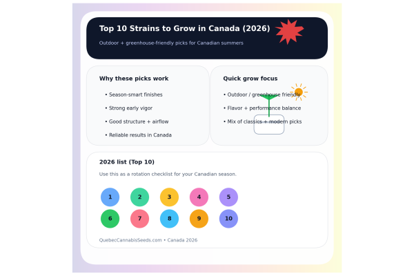 Top 10 Cannabis Strains to Grow in Canada (2026 Picks)