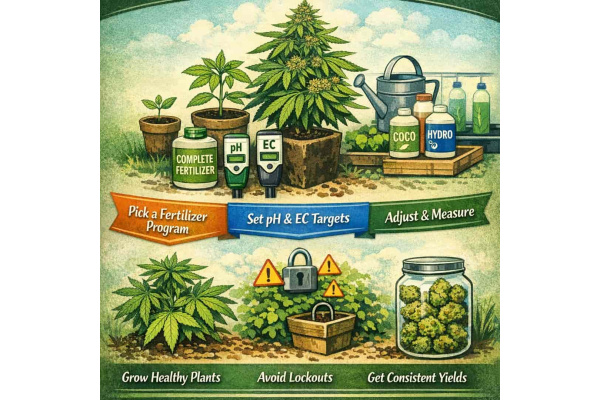 Best Fertilizers for Cannabis: EC/pH Targets & Feeding