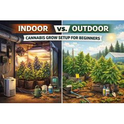 What Equipment and Setup Are Essential for an Indoor Weed Grow vs. an Outdoor Cannabis Farm for Beginners?