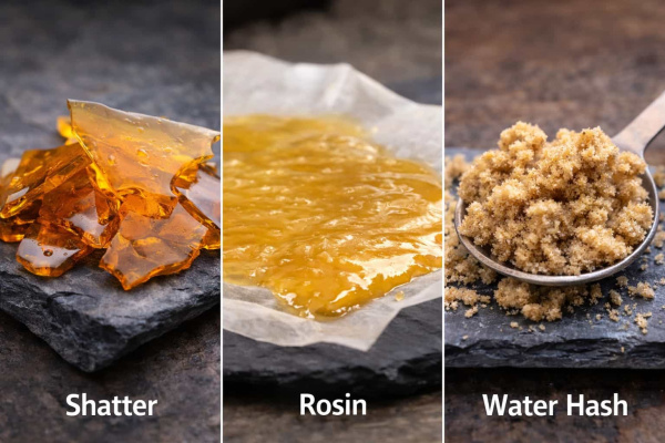 Cannabis Shatter vs Rosin vs Water Hash – Key Differences