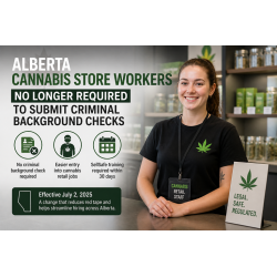 Alberta Cannabis Store Workers No Longer Need Criminal Background Checks