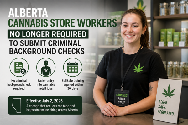 Alberta Cannabis Store Workers No Longer Need Criminal Background Checks