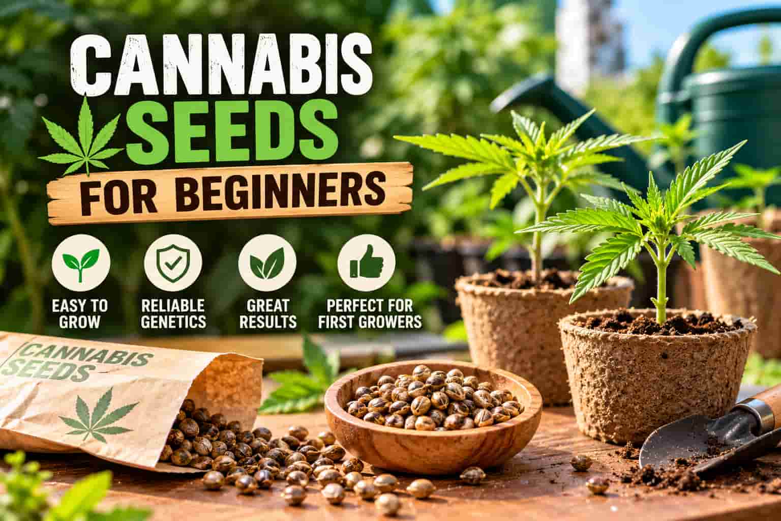 Graines de cannabis pour débutants - faciles à cultiver, génétiques fiables pour premiers cultivateurs