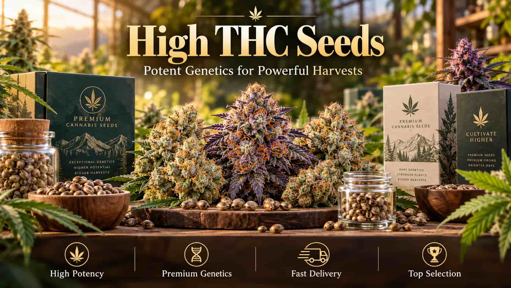 Graines de cannabis à haute teneur en THC au Canada - génétiques puissantes