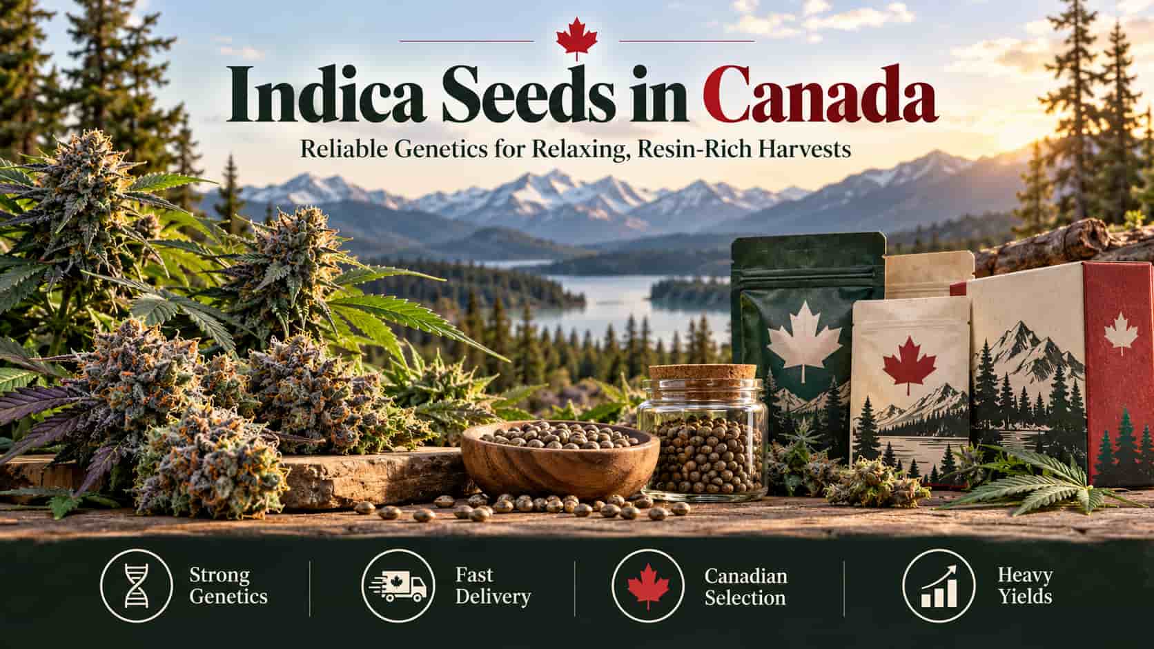 Graines d'indica au Canada - génétiques fiables pour des récoltes relaxantes et riches en résine
